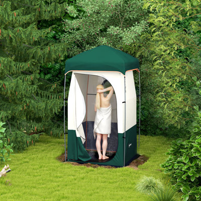 Portable Shower Tent, Privacy Shelter, Camping Dressing Changing Tent Room with Solar Shower Bag, Floor and Carrying Bag