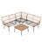  L-Shape Outdoor 5-Person Sofa Seating Group With Cushions-287616955