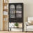 63"H Glass Display Cabinet With Drawer And Shelf-1985987961