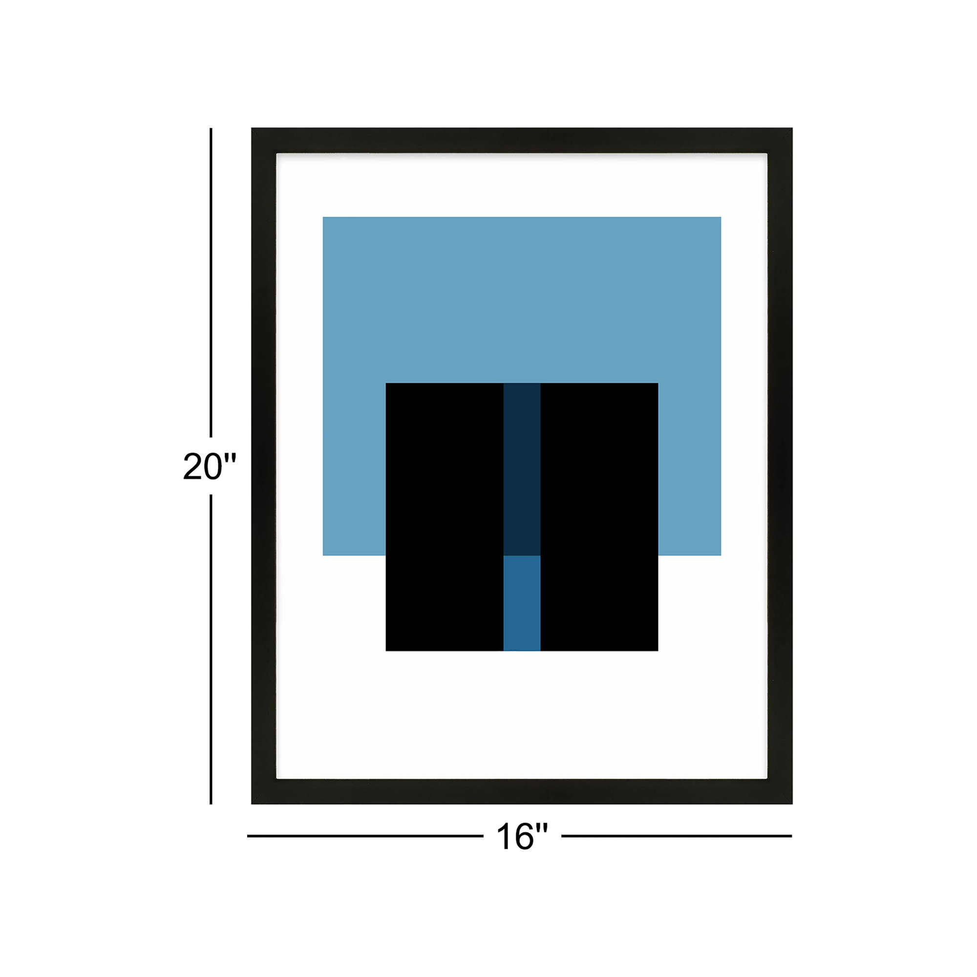 Black & Blue 2 by Jacques Pilon, 20" H x 16" W 