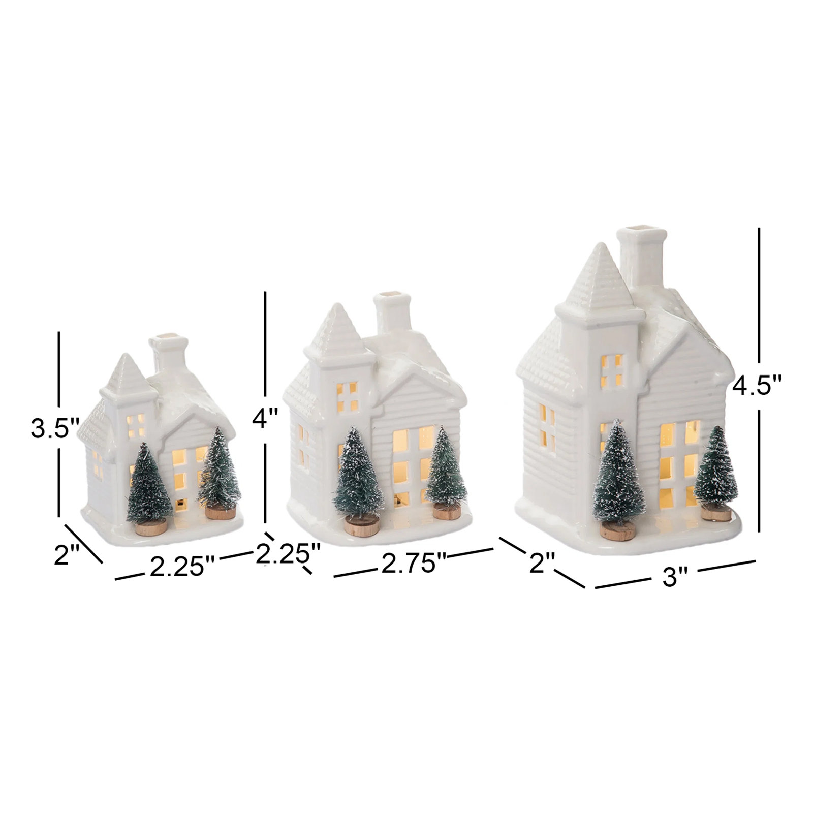 Ceramic Christmas Village Cityscape Accent