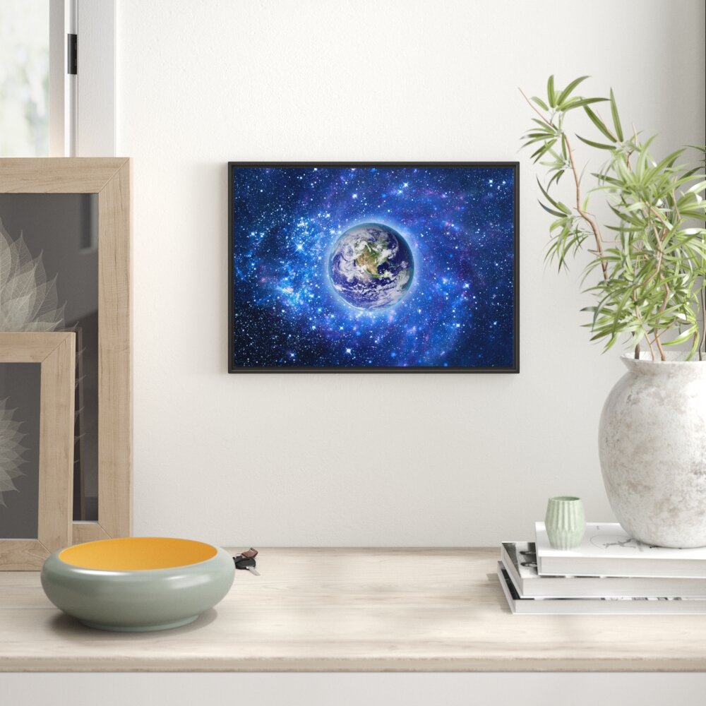 Planet Erde Weltraum Gerahmter Kunstdruck