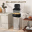 HOMCOM 50L Sensor Bin Automatic Touchless Slim Kitchen Bin Black-121857893