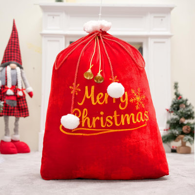 Santa Present Gift Bag - Red and White