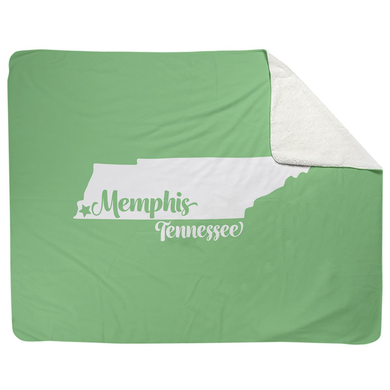 Sewn Throw Blanket, 52.5" W x 62.5" L, Green