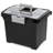Sterilite Portable Lockable File Box w/ Extra Compartment & Handle