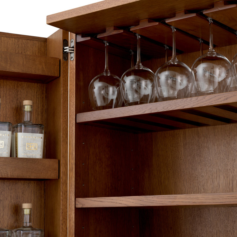 Borchard Solid Wood Bar Cabinet