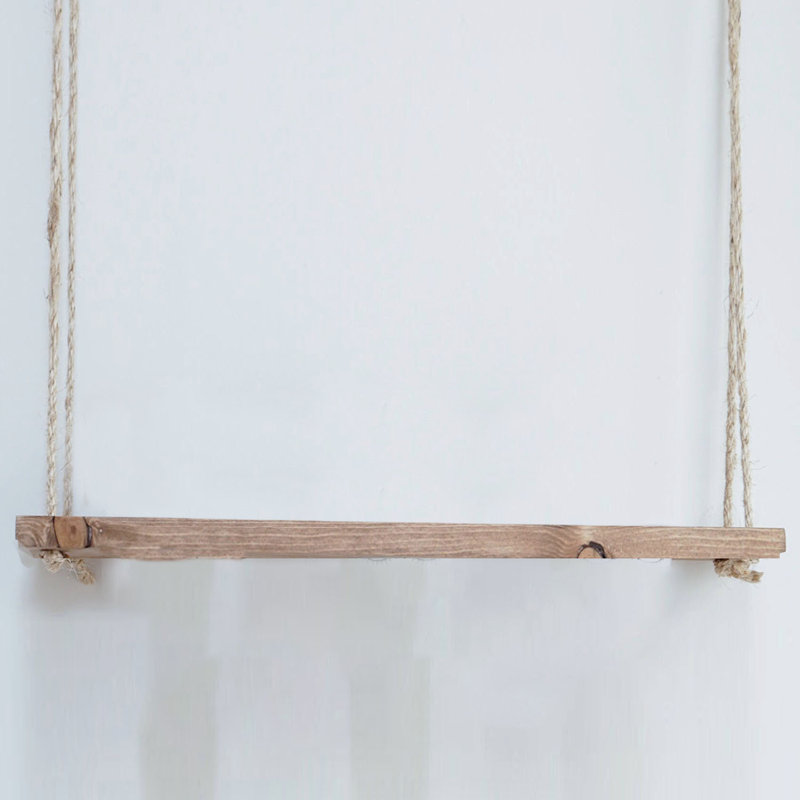 Solid Wood Floating Shelf with Adjustable Shelves