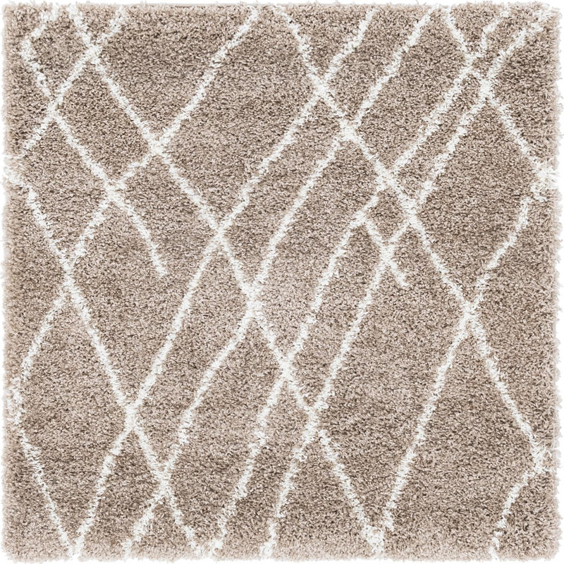 Geometric Indoor Rug, Square 4'