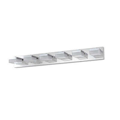 Luminaire de meuble-lavabo moderne à DEL en chrome 6 lumières Modern