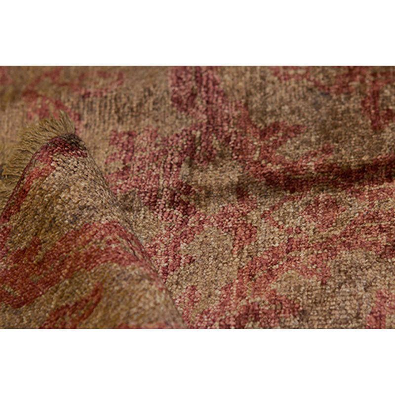Damask Area Rug in Rust/Gold
