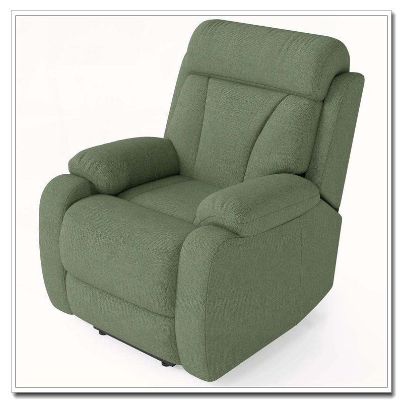 Fauteuil inclinable électrique Power Lift, Tissu velours flocon de neige, Vert foncé