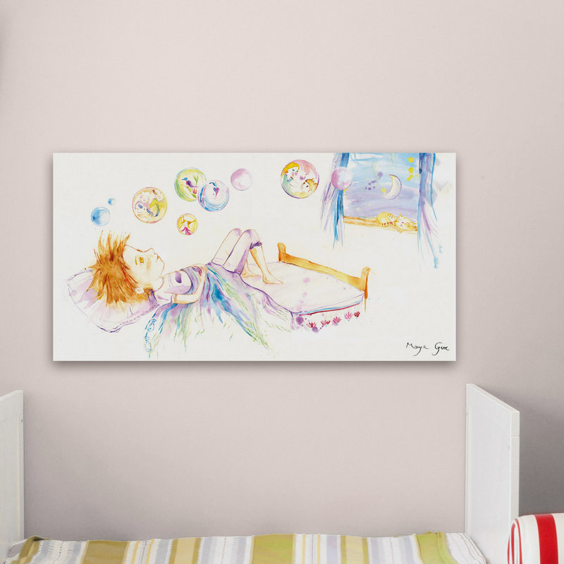 Maya Gur - Wrapped Canvas Painting, 45cm H x 91cm W x 3.81cm D