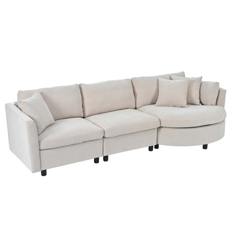 Canapé Cydnei, Polyester beige