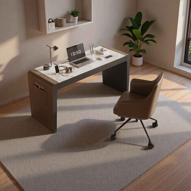 Bureau de designer moderne et luxueux, H 29,52 po x l 62,99 po x P 23,62 po