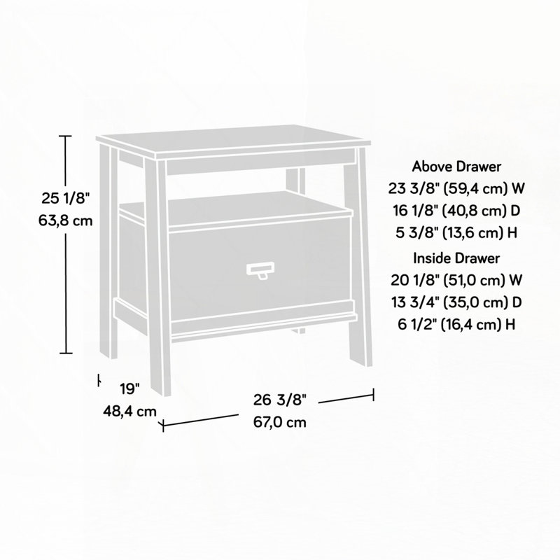 Night Stand, Brown Finish, Brown