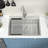 Workstation Farmhouse Right Angle Drop-In Kitchen Sink With Accessories-123594190
