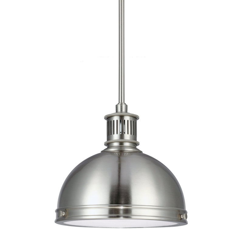 Pratt Street Metal Three Light Pendant from Generation Lighting , Brushed Nickel