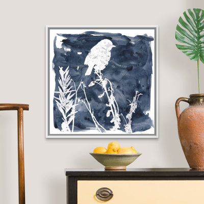 " Indigo Bird I " Painting Print