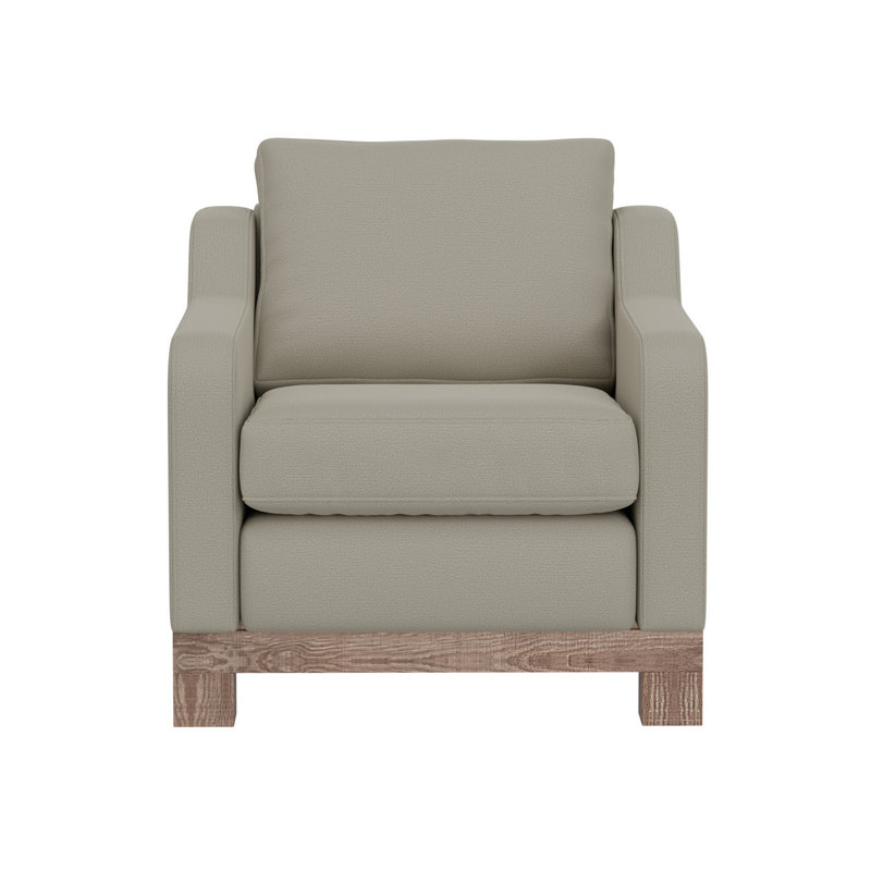 Fauteuil large de 31,75 po Giralda Casoni, Tissu amande 151