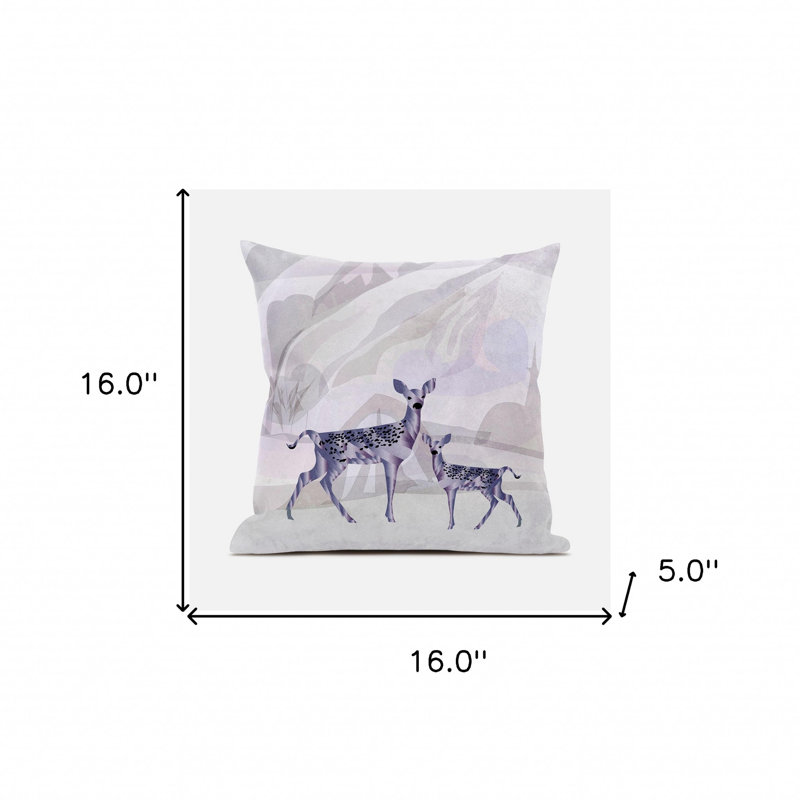 Coussin 16x16, Beige / mauve / brune