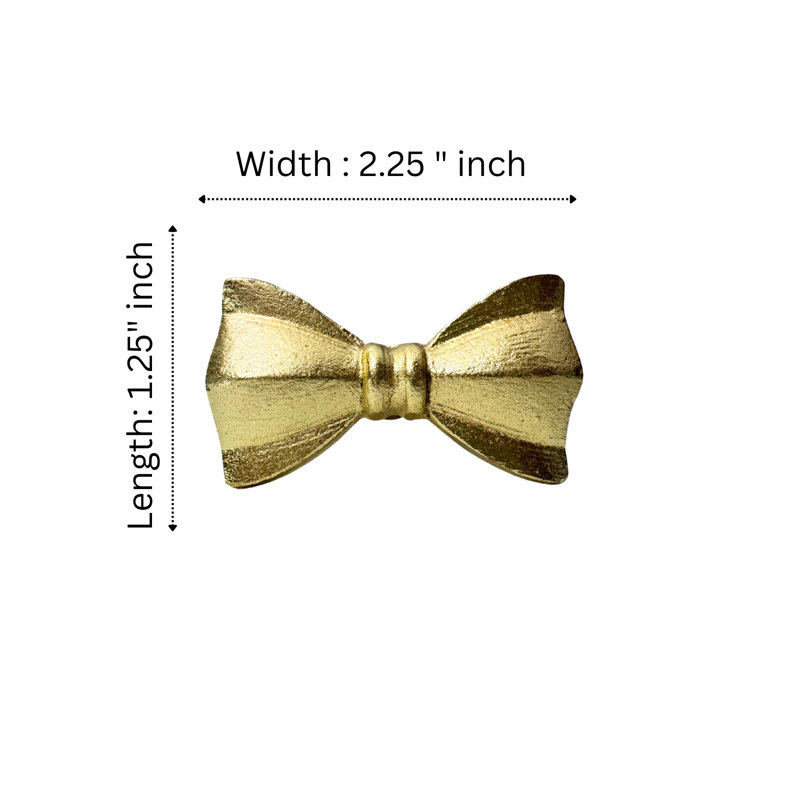 2.25" Width Brass Bow Tie Knobs