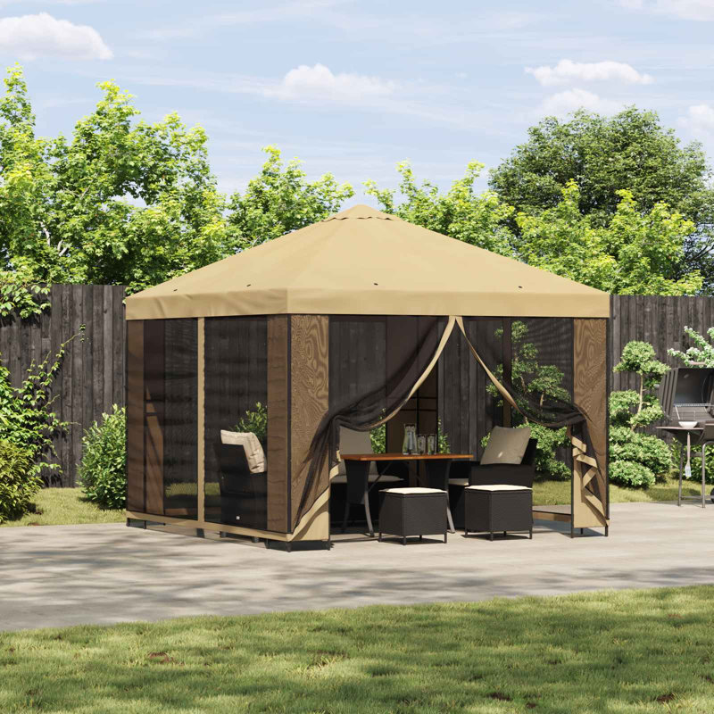 Vidaxl Gazebo Polyester And Steel, Cream