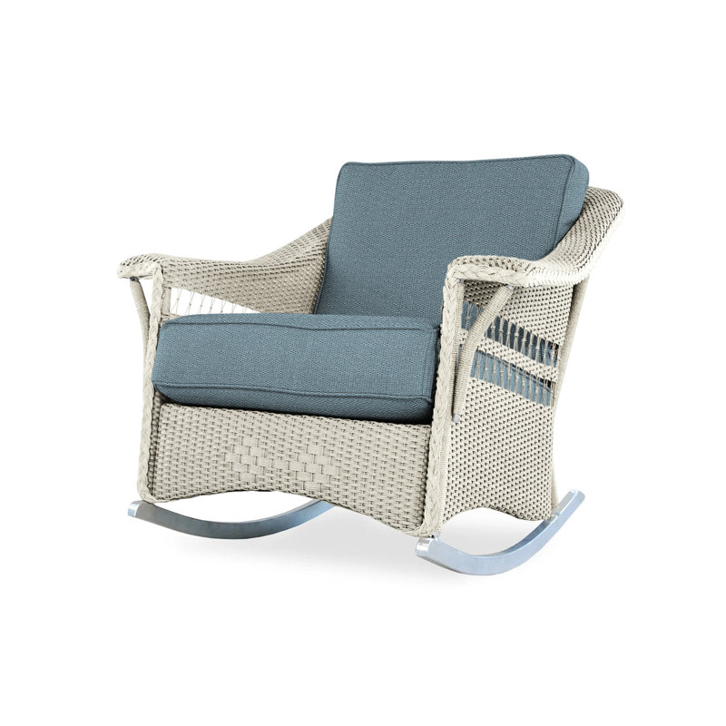 Nantucket Outdoor Rocker Chair, Linen, Callen Celadon