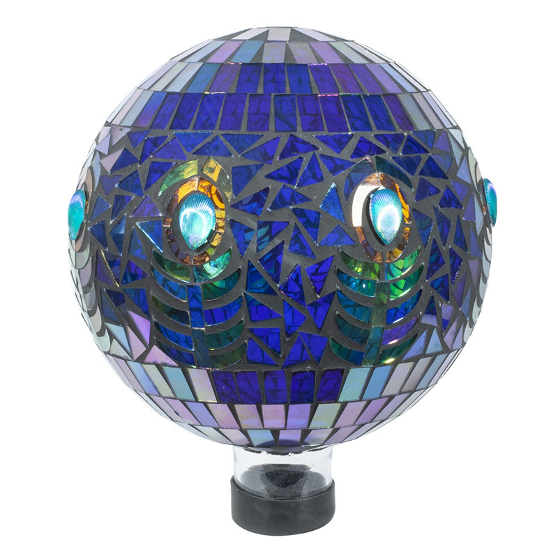 Boule réfléchissant translucide peacock mosaïque Nikko