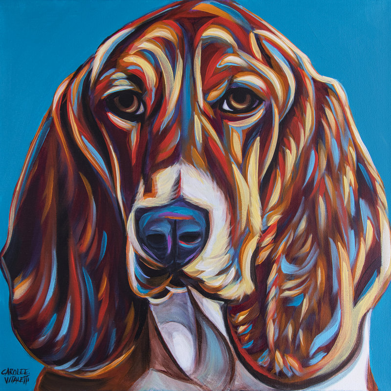 Dog Besties II by Carolee Vitaletti - Wrapped Canvas Print, 51cm H x 51cm W