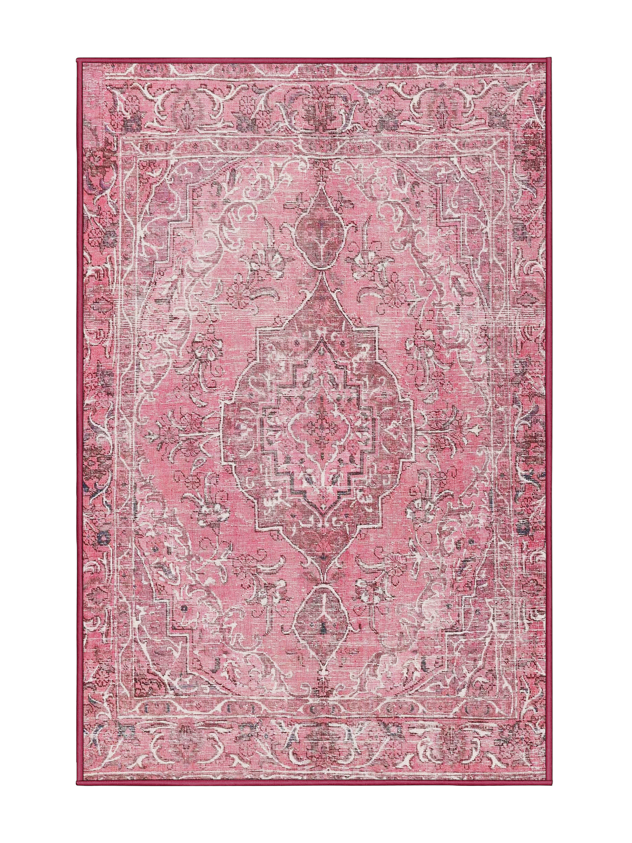Bungalow Rose 100% Machine Washable Traditional 4346 Area Rug - Wayfair ...