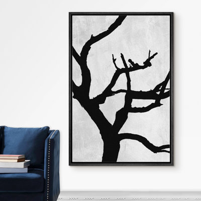 " Dark Tree Branch Silhouette "