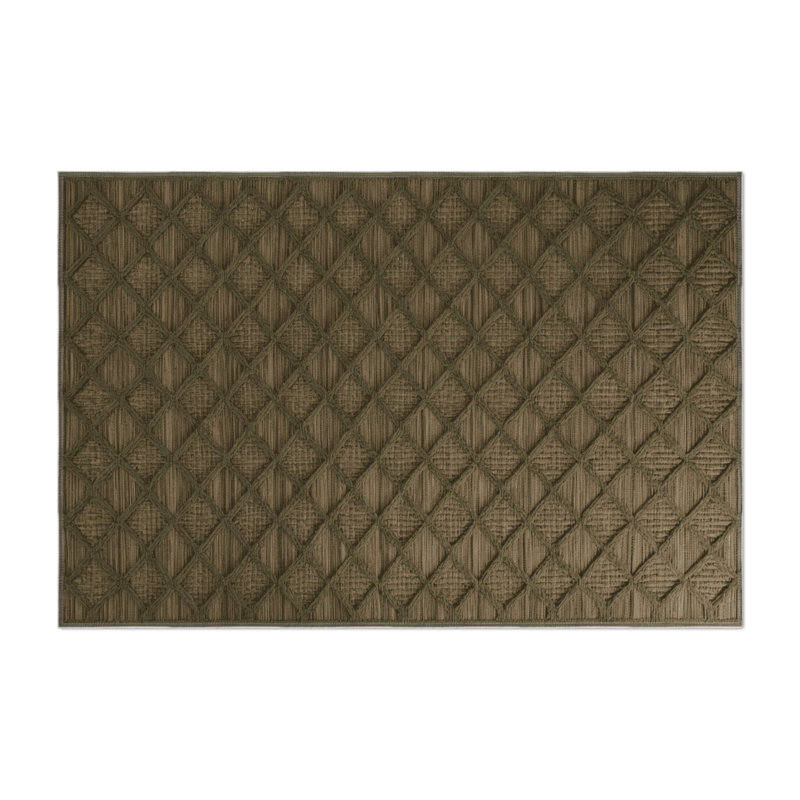 Tapis brun intérieur et extérieur Trellis, Rectangulaire 2 pi x 3 pi