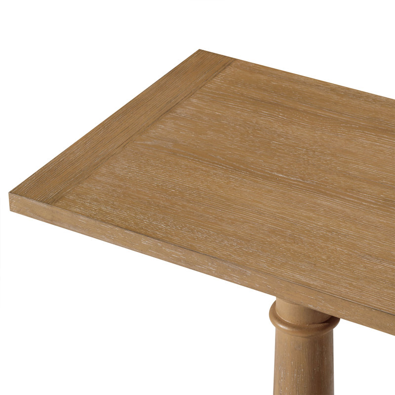 Arthur 60" Antiqued Natural Solid Wood Console Table