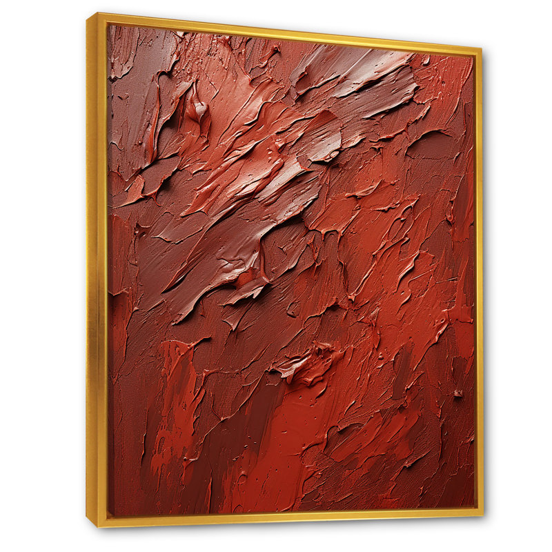 Impression sur toile Bitterweet Brushwork II - Abstract Collages, H 20 po x l 12 po x P 1 po, Cadre flottant doré