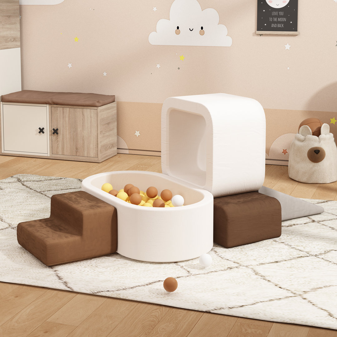 Foam Blocks & Ball Pit Soft Play, 6 Pcs Soft Climber for Toddlers, Kids