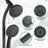 Drill-Free Stainless Steel Slide Bar Combo Rain Showerhead 7-Setting Hand, Dual Shower Head Spa System With Tup Spout (Rough-In Valve Included)-114230287