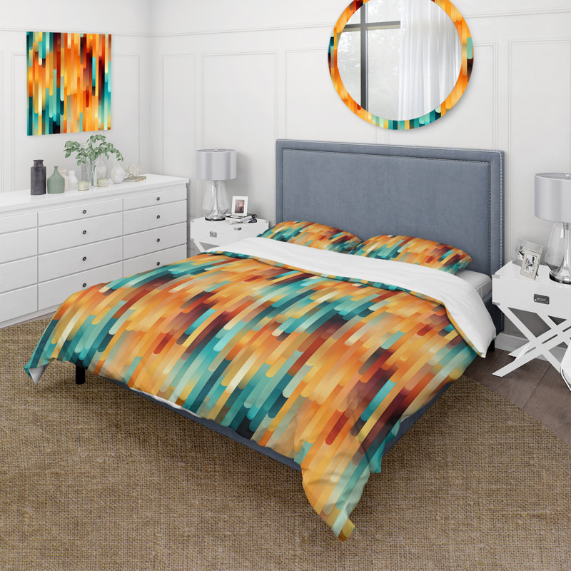 Ensemble de housse de couette Popart, Housse de couette simple + 1 taie décorative stan