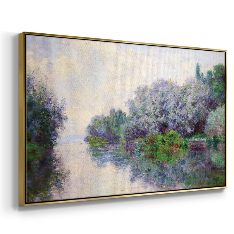 «La seine près de Giverny 02, 1885», reproduction d'art sur toile, H 25 po x l 37 po x P 2 po, Or
