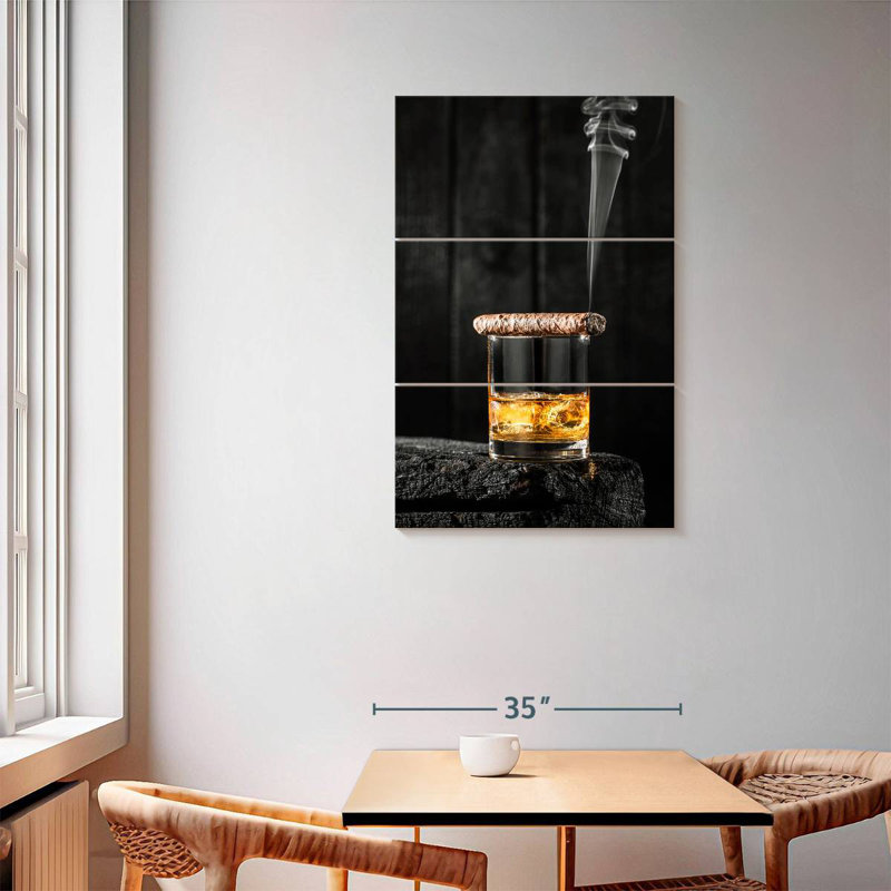 Yarlin Cigar And Whiskey Drink, 57" H x 36" W