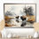 «Gray Buffalo Misty Morning Grazing II», reproductions sur toile d'animaux