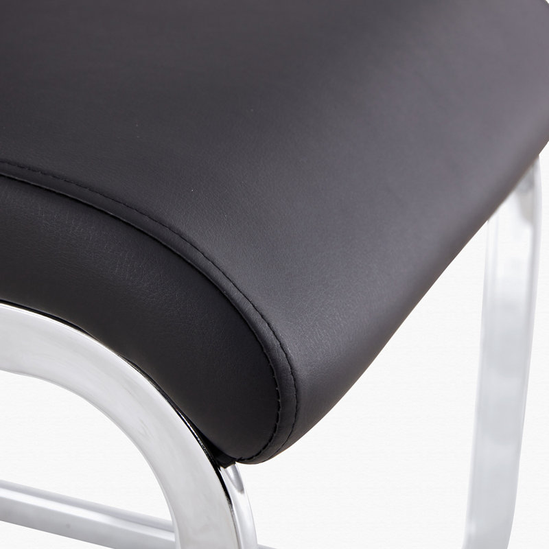 Chaise de salle à manger moderne Devlyn, Noir, Argent, 2