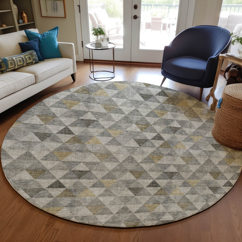 Khiri Geometric Rug, Round 8'