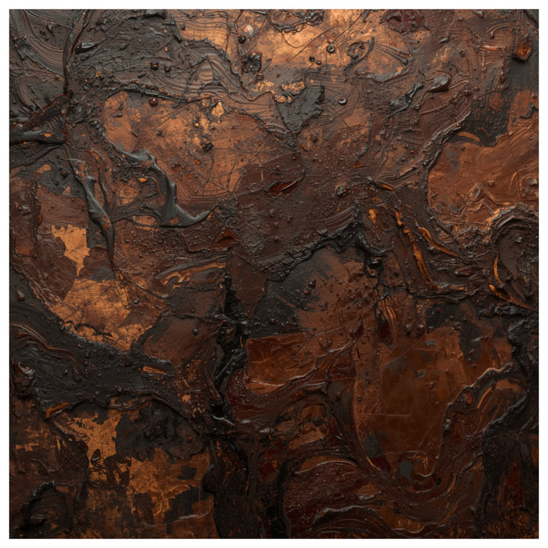 Textured Copper Surface Double Sided Throw Pillows, 14 x 14 inches