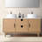 Antonina 60'' Natural Veneer Plywood Double Bathroom Vanity with Engineered Quartz Top-117378460