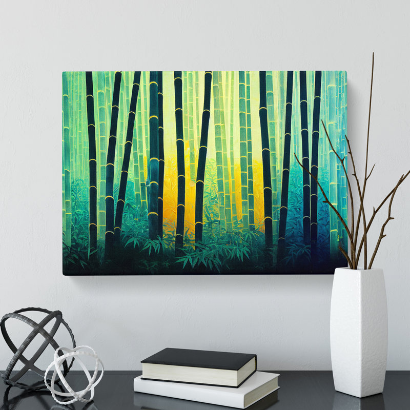 Colourful Bamboo Forest Vol.4 - Wrapped Canvas, 35cm H x 50cm W x 3cm D
