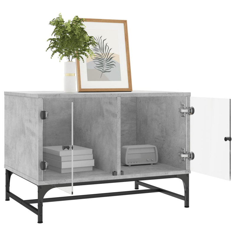 Aanuoluwa Coffee Table with Storage, Concrete Grey