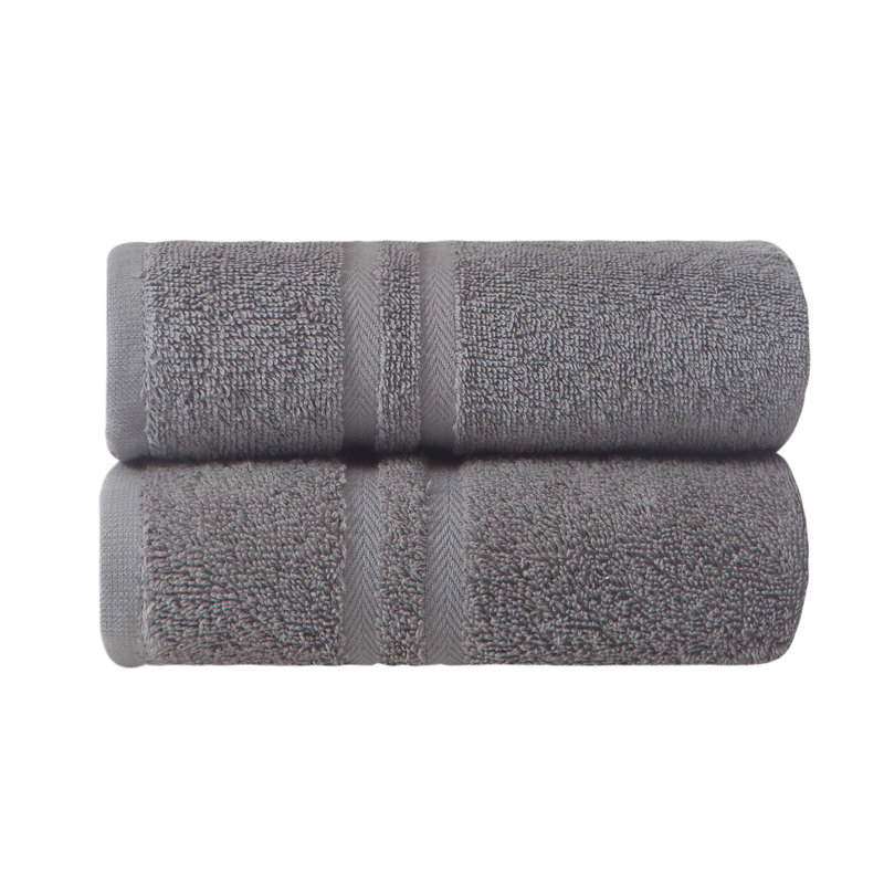 Hollington Turkish Cotton Hand Towel, Dark Gray