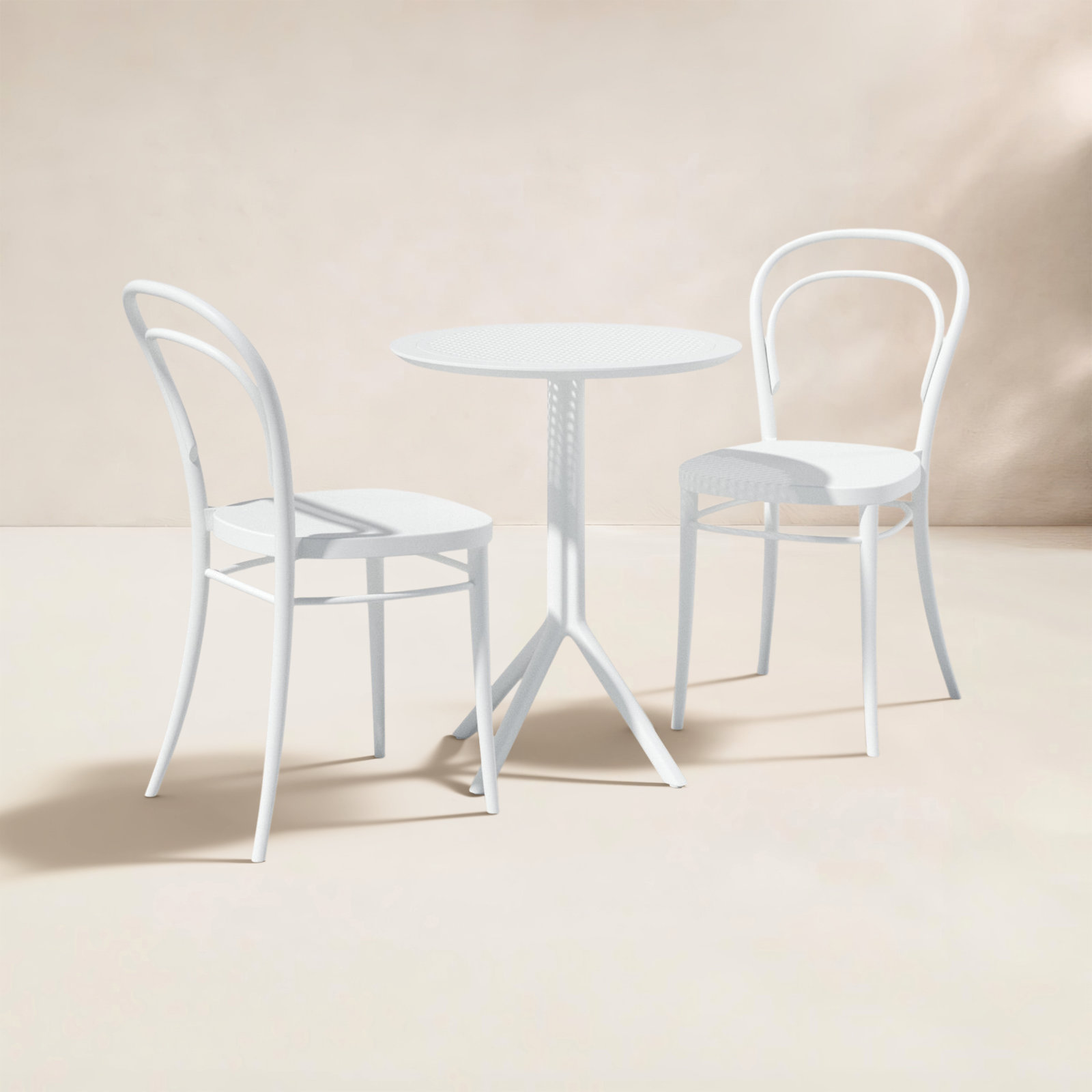 Farrah 24" Patio Bistro Set, White