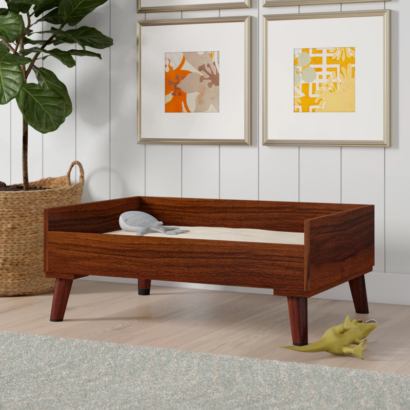 Walnut Medium Elevated Orthopedic Dog Bed Frame
